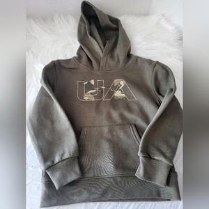 Under Armour Kids Olive Hoodie, Size 4